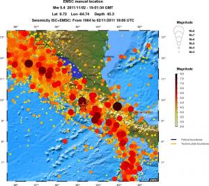 regional magnitude historical seismicity