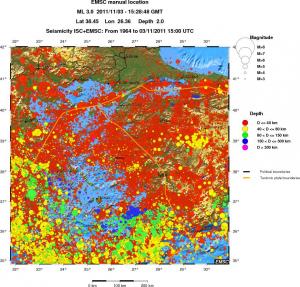 regional historical seismicity