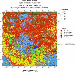 regional historical seismicity
