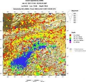 regional historical seismicity