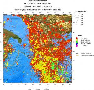 regional historical seismicity