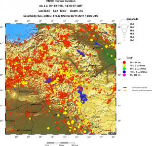 regional historical seismicity