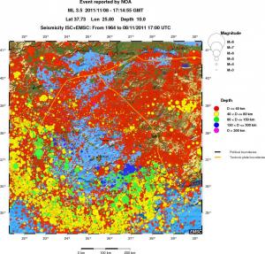 regional historical seismicity