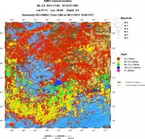 regional historical seismicity