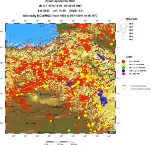 regional historical seismicity