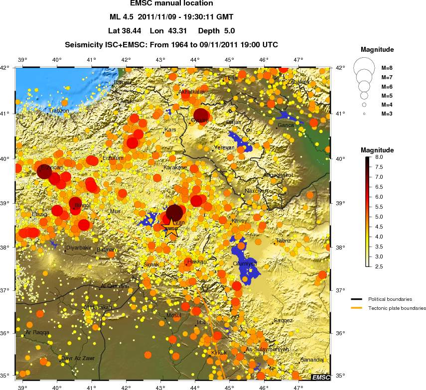 regional magnitude historical seismicity