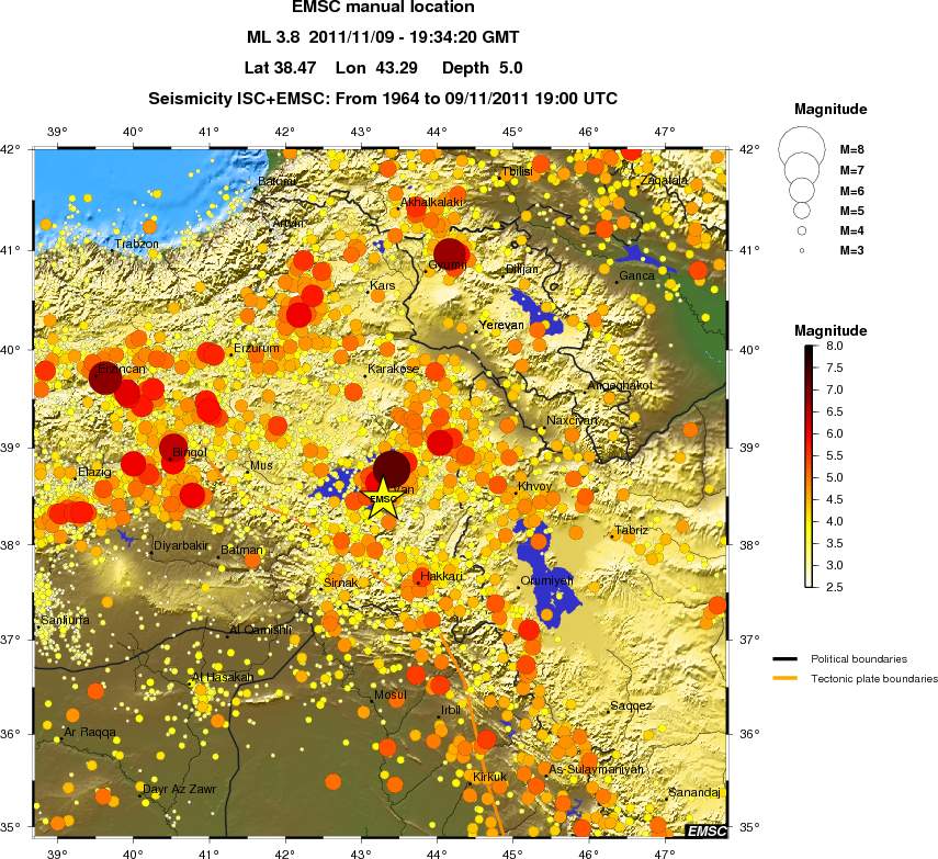 regional magnitude historical seismicity