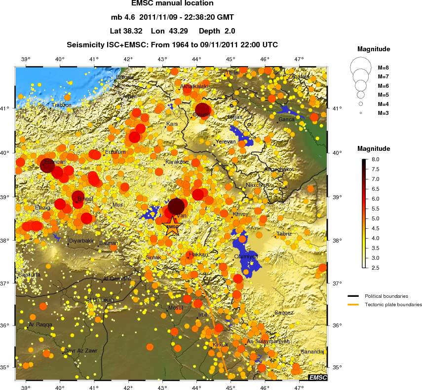 regional magnitude historical seismicity