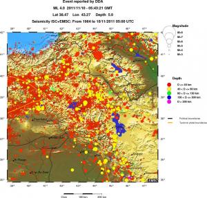 regional historical seismicity
