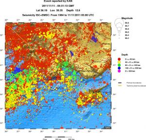 regional historical seismicity