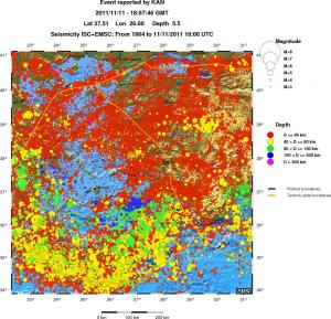 regional historical seismicity