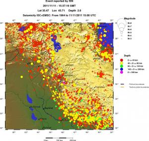 regional historical seismicity