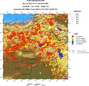 regional historical seismicity