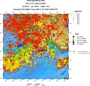 regional historical seismicity