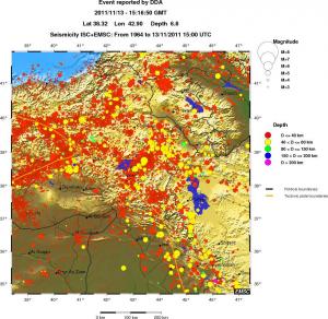 regional historical seismicity