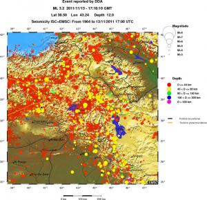 regional historical seismicity