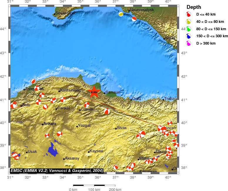 Regional moment Tensor