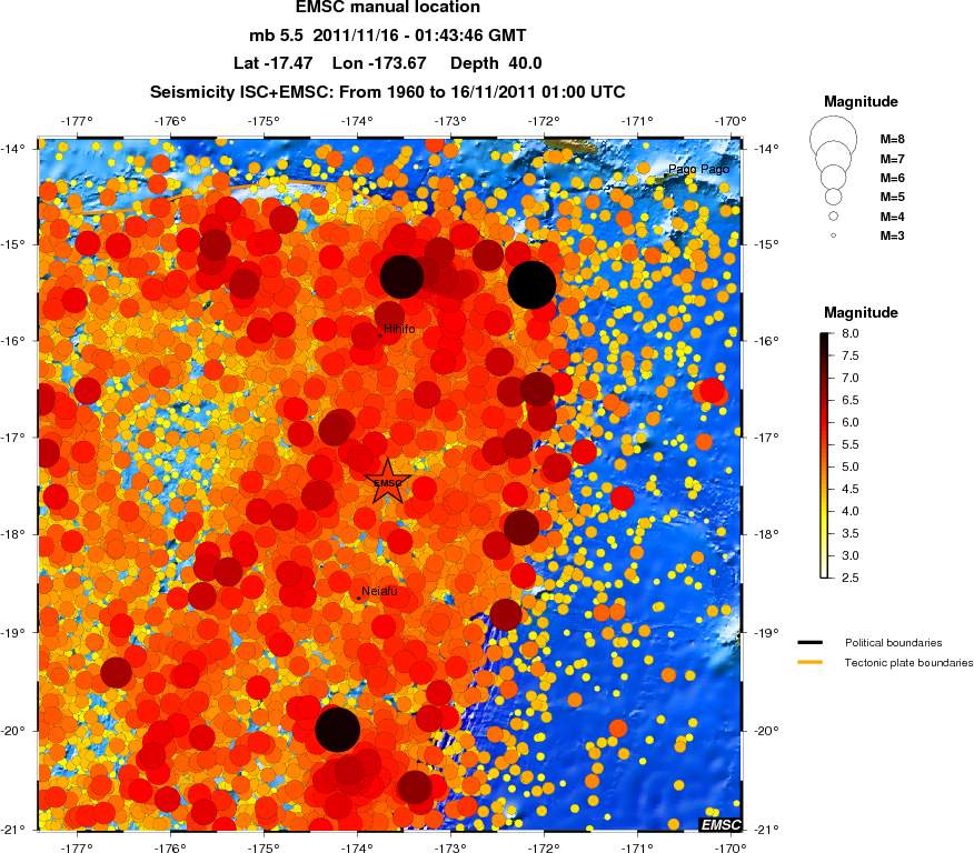regional magnitude historical seismicity
