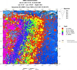 regional historical seismicity