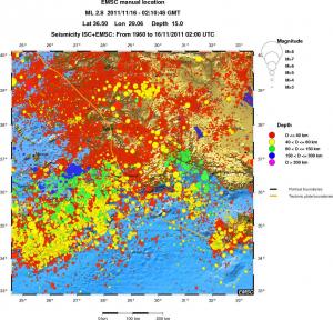 regional historical seismicity