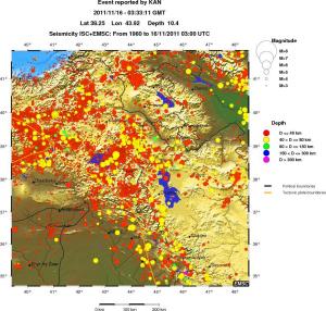regional historical seismicity