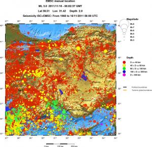 regional historical seismicity