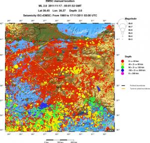 regional historical seismicity