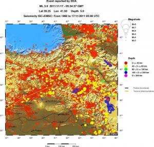 regional historical seismicity