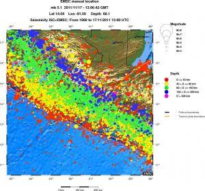 regional historical seismicity
