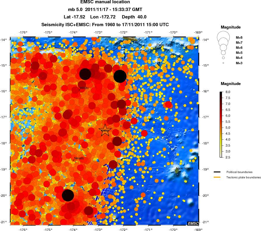 regional magnitude historical seismicity
