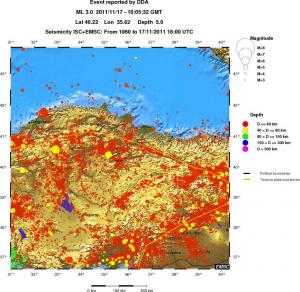 regional historical seismicity