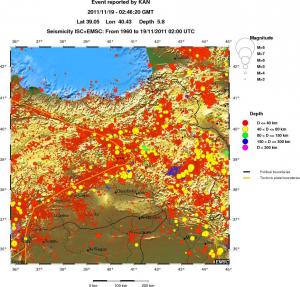 regional historical seismicity