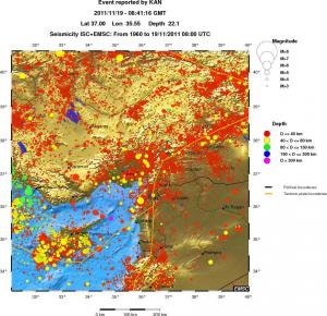 regional historical seismicity