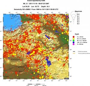 regional historical seismicity