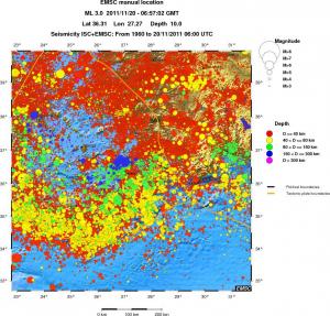 regional historical seismicity