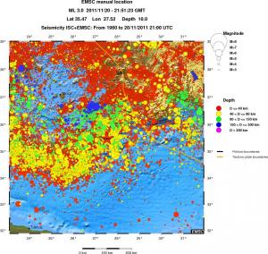 regional historical seismicity