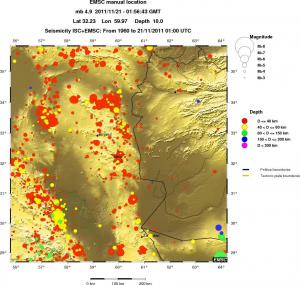 regional historical seismicity