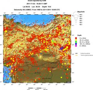 regional historical seismicity