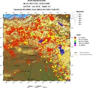 regional historical seismicity