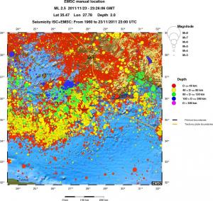 regional historical seismicity