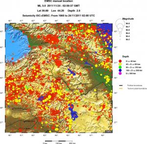 regional historical seismicity