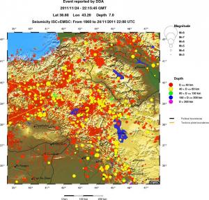 regional historical seismicity