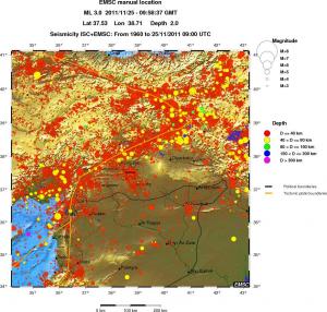 regional historical seismicity