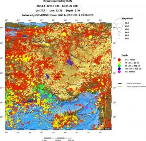 regional historical seismicity