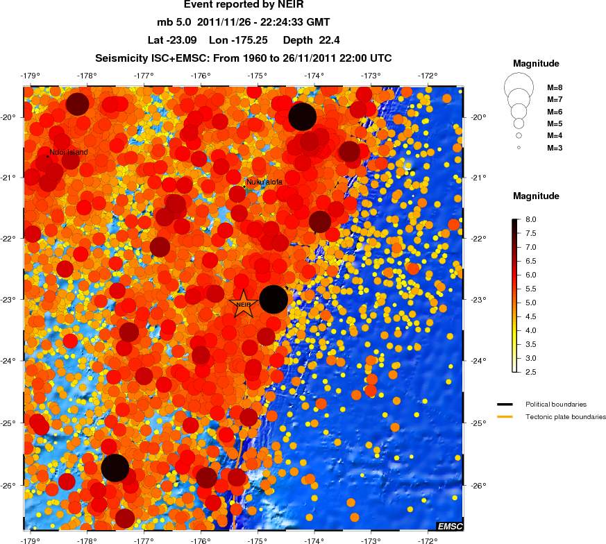 regional magnitude historical seismicity