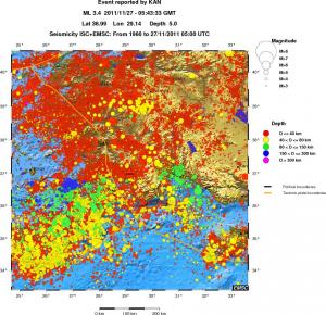 regional historical seismicity