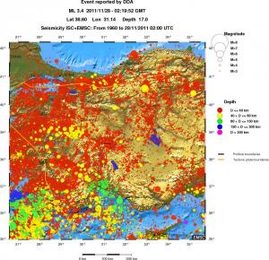 regional historical seismicity