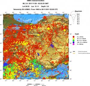 regional historical seismicity