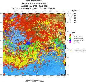 regional historical seismicity