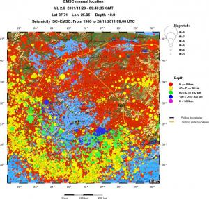 regional historical seismicity